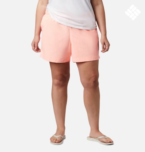 Women's Columbia PFG Backcast Water Shorts Coral | Plus Size CA-X48A0